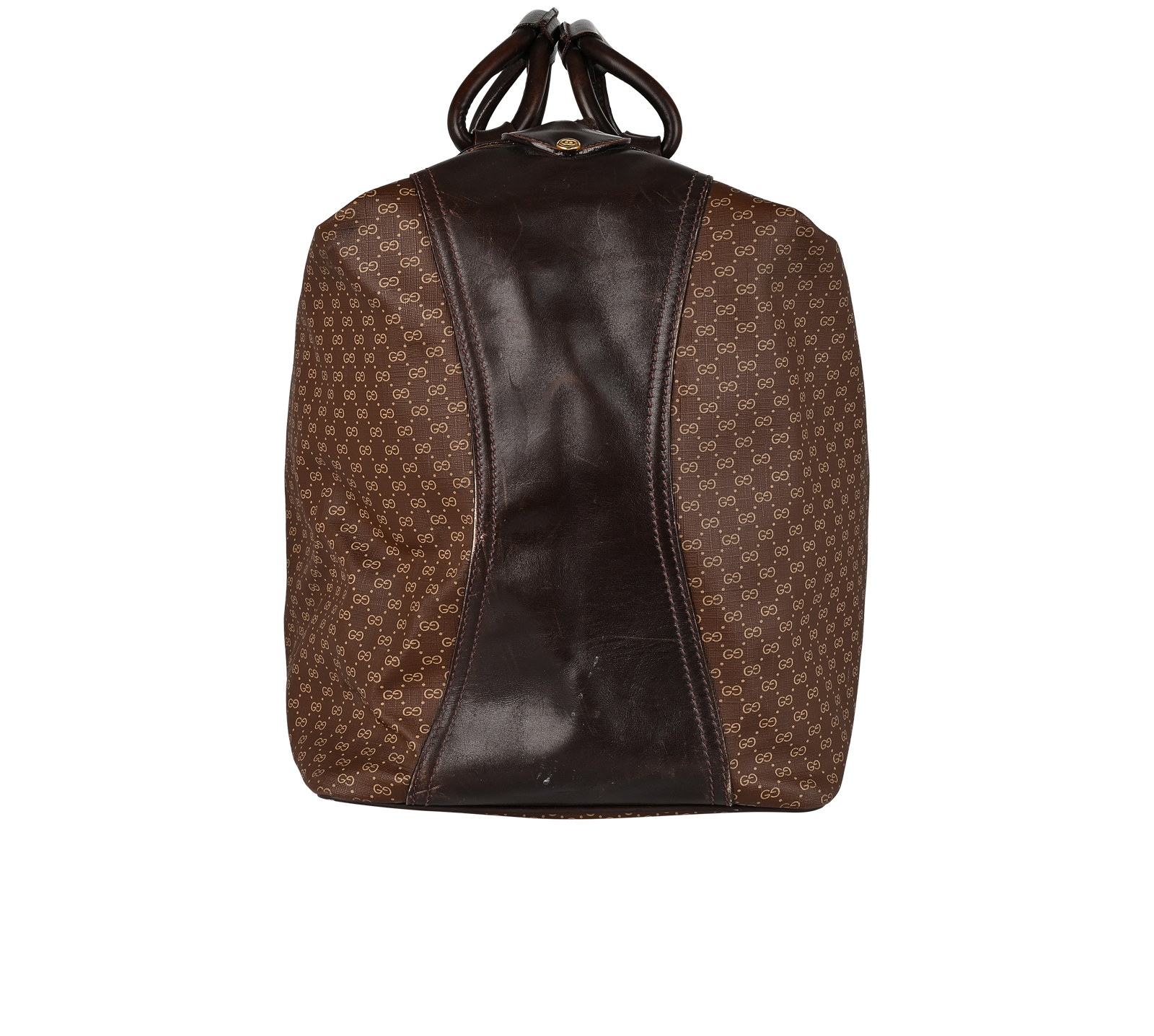 Vintage GG Weekender, &pound;395, Handbags, Brown, Canvas/Leather, Bottom view